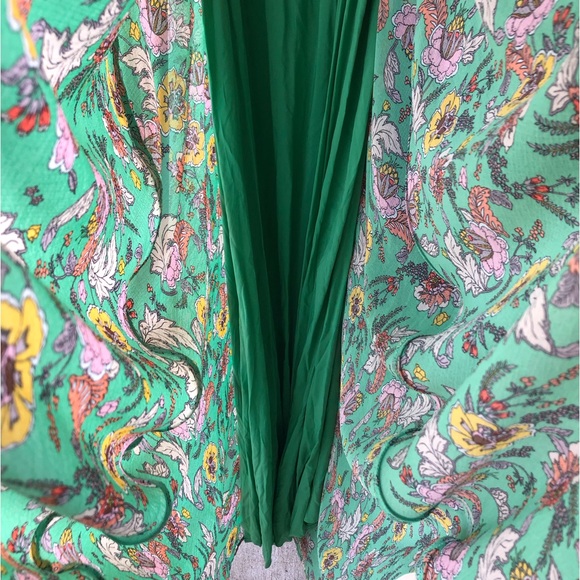 Free People Earth Green Elegant Floral Long Sleeve Dress.Size Medium Maxi Combo - Picture 7 of 15
